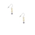 thumbnail image 2 of Delight Jewelry Silvertone Mini Paw with Purple Crystal Gold Tone Infinity French Earrings, 2 of 4