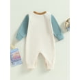 thumbnail image 4 of Bagilaanoe Newborn Baby Boy Girl Jumpsuits Contrast Color Long Sleeve Bodysuits 3M 6M 12M 18M 24M Infant Casual One Piece Rompers, 4 of 8