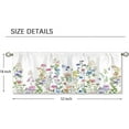 thumbnail image 2 of Colorful Floral Curtain Valance for Window Treatments Flower Plant Wildflower Kitchen Treatment Boho Farmhouse Botanical Window Drapes for Bathroom Bedroom Living Room 1 Panel (52x18 Inch), 2 of 5