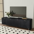thumbnail image 3 of Royard Oaktree Extendable TV Stand for 90" TVs, Media Console Cabinet w/ Doors & Adjustable Shelves, 3 of 7