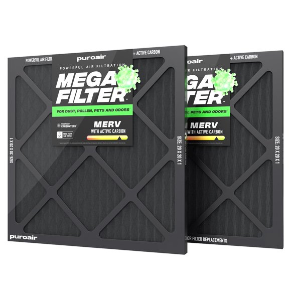 Filtro de aire PuroAir Mega Filter MERV 13 con carbón activado 51x51x2 cm