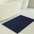 thumbnail image 3 of American Soft Linen, Slip Reducer Bath Rug, 100% Cotton 17x24 inches, Soft Absorbent Bath Mat Rugs, Navy Blue, 3 of 7