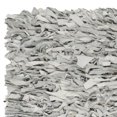 thumbnail image 2 of SAFAVIEH Leather Shag Dimitri Solid Area Rug, Grey/White, 2' x 3', 2 of 3