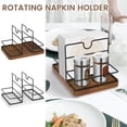 thumbnail image 5 of Wekvgz Rotating Napkin Holder Paper Towel Dispenser with Salt and Pepper Caddy Table Napkin Storage Organizer for Kitchen Decoration, 5 of 15