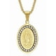 thumbnail image 1 of Collar de Medalla Virgen de Guadalupe Acero Inoxidable Baño de Oro 14k, Collares Medalla Virgen María Oración Xtellar Dorado, 1 of 4