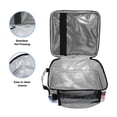 thumbnail image 3 of Square Lunch Bag 10.5*3.5*9.5 Inches Cooler Bag Lunch Bag Insulation Portable Durable Fashion Colorful Leopard and Butterflies, 3 of 6