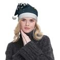 thumbnail image 5 of KLL Christmas Hats for Adults Plush Avocado in Space1 Print Santa Hat Xmas Fluffy Santa Claus Hat for Women Men, 5 of 6