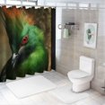 thumbnail image 7 of Orinice Bird Green Red-Eye Bathroom Decor Set with Hooks, Colorful Luxurious Graphic Print Polyester Fabric Shower Curtain for Chic Modern Bathroom Decor, Multi-Size, Brand New Style 60x72, 7 of 7