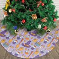 thumbnail image 3 of XMXY Halloween Christmas Tree Skirt, Halloween Candy Pumpkin Bat Holiday Party Indoor Decorations Ornaments, 30" Inch, 3 of 6