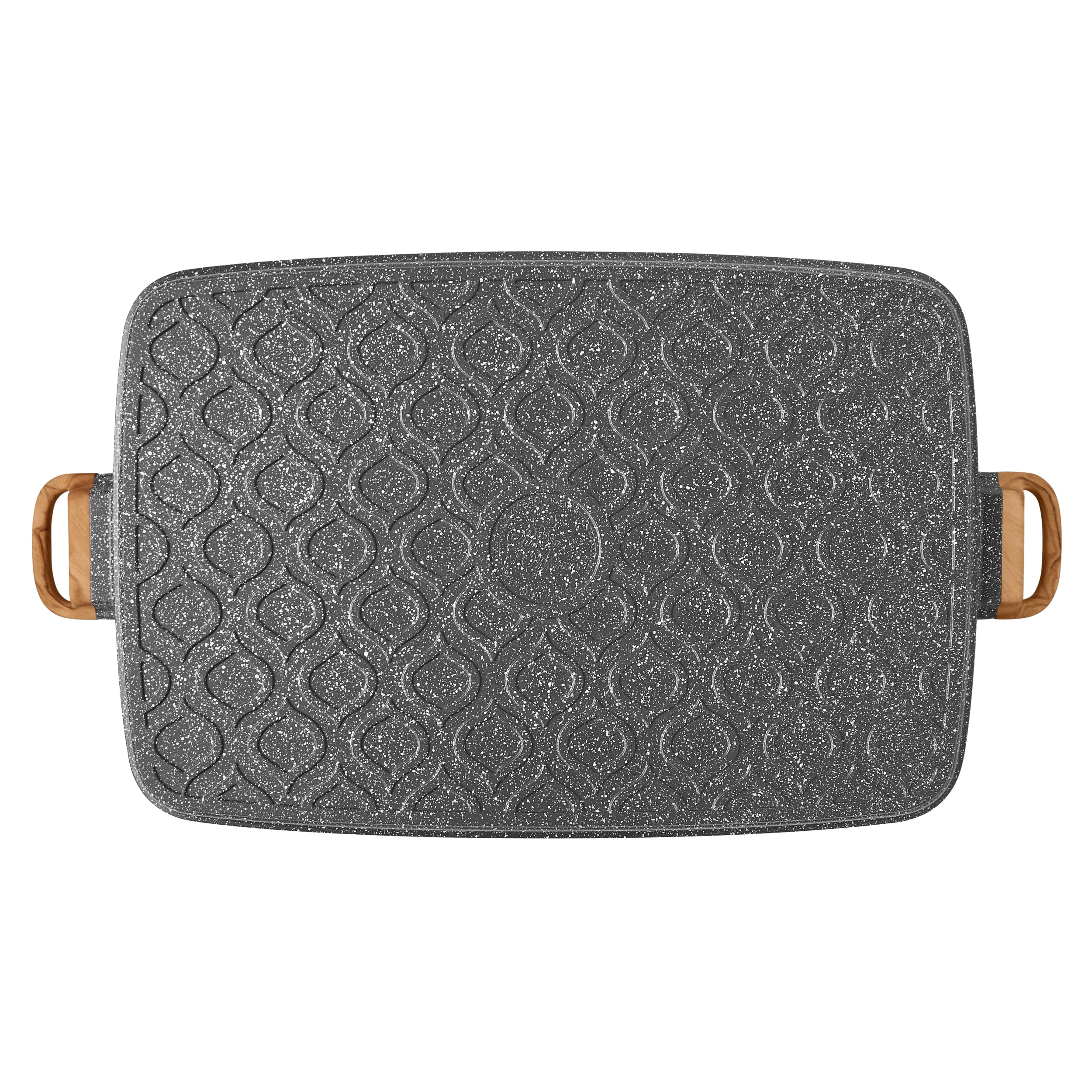 The Pioneer Woman Cast Aluminum Double Griddle – Charcoal Speckle Finish
