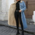 thumbnail image 5 of Fleece Lined Denim Jacket for Womens Long Sherpa Lined Winter Coats, 5 of 5