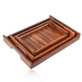 thumbnail image 5 of Decorative Wooden Serving Tray – Rustic Platter for Coffee Table, Home Decor & Kitchen Use – Ideal for BBQ, Parties, Office & Living Room Display Bathroom Tray (Option-10), 5 of 5