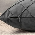 thumbnail image 2 of HTOOQ Velvet Throw Pillow Covers Decorative Rectangular Soft Solid Pillowcases Plaid 12 X 20 Inch Dark Grey Couch Pillows Set of 2 Cushion Covers with Invisible Zipper for Sofa Bedroom Living Room, 2 of 6
