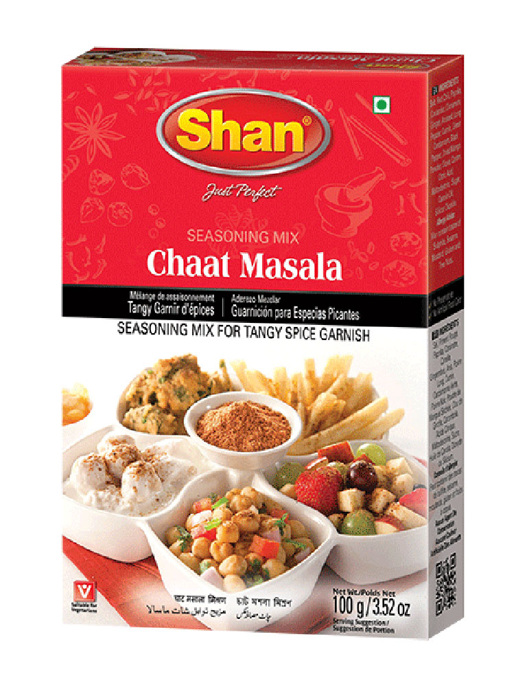 Shan Chaat Masala Recipe and Seasoning Mix 100g Spice Powder Vegan