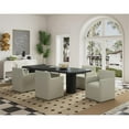 thumbnail image 2 of Manhattan Comfort Anna 19.69" Square Faux Leather Dining Armchair in Stone, 2 of 11