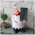 thumbnail image 5 of Kiaotime 98915Hb Figuras de Chef Italiano Decoración de Cocina con Pizarra de Chef Encimera Figura de Chef Coleccionable Estatua de decoración de Chef de Cocina, 5 of 5
