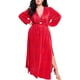 thumbnail image 1 of Nina Parker Womens Pleated Maxi Dress, red, Plus Size, 2X, 1 of 1