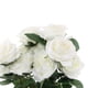 thumbnail image 3 of Decoración de la de la boda del hogar del ramo de flores de seda de la rosa francesa artificial de 10 cabezas Blanco Sunnimix Flores rosas francesas artificiales, 3 of 8