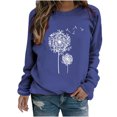 thumbnail image 2 of Ichuanyi liquidación mujer mangas largas camisas casuales imprimir sudadera redonda de cuello jalón ICHUANYI WER2023082206608, 2 of 4