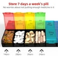 thumbnail image 6 of Extra Large Pill Organizer 2 Times a Day, Weekly XL AM PM Pill Case, 7 Day Pill Box Twice a Day, Oversized Daily Medicine Organizer for Vitamins, Big Pill Container, 6 of 7