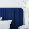 thumbnail image 4 of Modway Celine Channel Tufted Performance Velvet Queen Platform Bed in Navy, 4 of 9