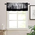 thumbnail image 3 of Horror Forest Valance Curtain Scary Dark Spooky Landscape Gothic Halloween Rod Pocket Valance Window Treatments 1 Panel Short Curtains for Kitchen Farmhouse Living Room Decor 54x18 in, 3 of 6