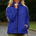 thumbnail image 7 of Waterproof Rain Jacket Women Hooded Zip Up Windbreaker Outdoor Coat Hiking Travel Lightweight Jacket, S, 7 of 7