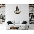 thumbnail image 5 of Creative Co-Op Wood Beaded Pendant Light with Wood Frame, 5 of 5