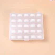 ELAYARD 1Set Lightweight White Bobbins for Sewing Machines with Thread Clear Plastic Material