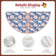 thumbnail image 3 of Rateoe white Skull blue daisy Pattern Christmas Tree Skirt with Ties , Christmas Tree Decorations, Farmhouse Christmas Decor Xmas Holiday Decorations-48", 3 of 6