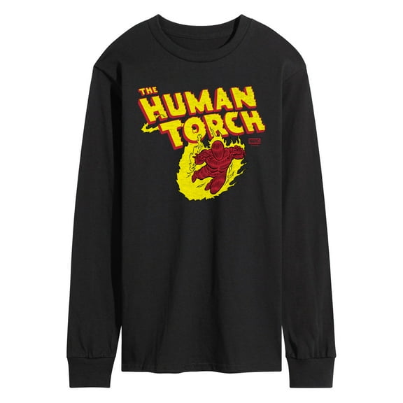 Marvel - Fantastic Four Human Torch Logo - Men's Long Sleeve Graphic T-Shirt