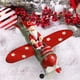 thumbnail image 3 of Adorno colgante en miniatura de avión de hierro para decoración navideña para árbol y dormitorio. Estilo D, 3 of 9
