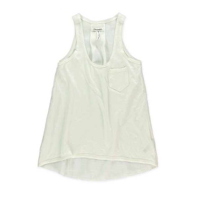 Camiseta sin mangas con bolsillo Aeropostale para mujer color blanco talla XS