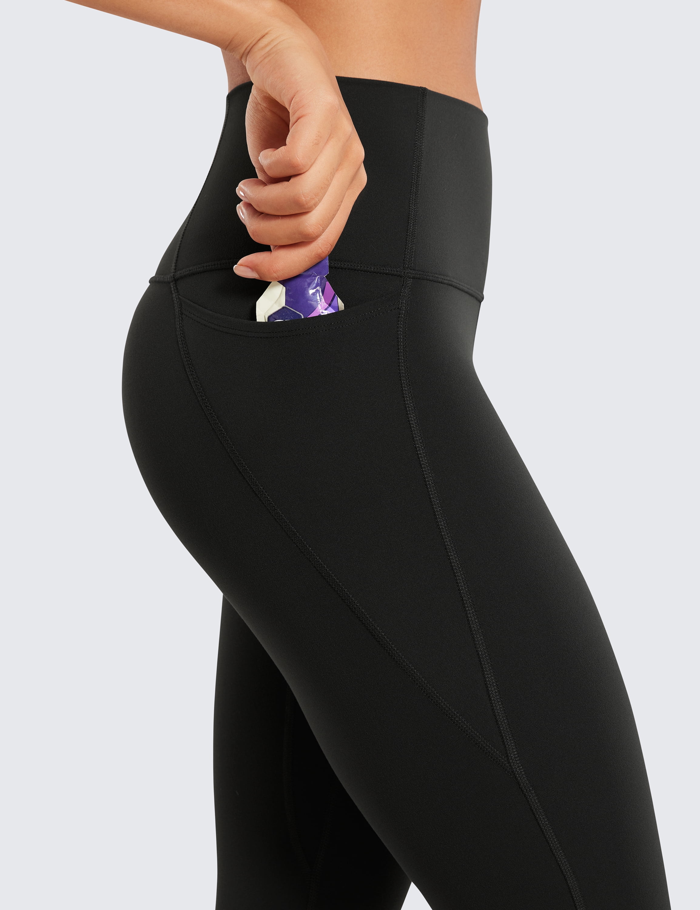 CRZ YOGA Womens Butterluxe Workout Capri Leggings with Pockets 21 Inches
