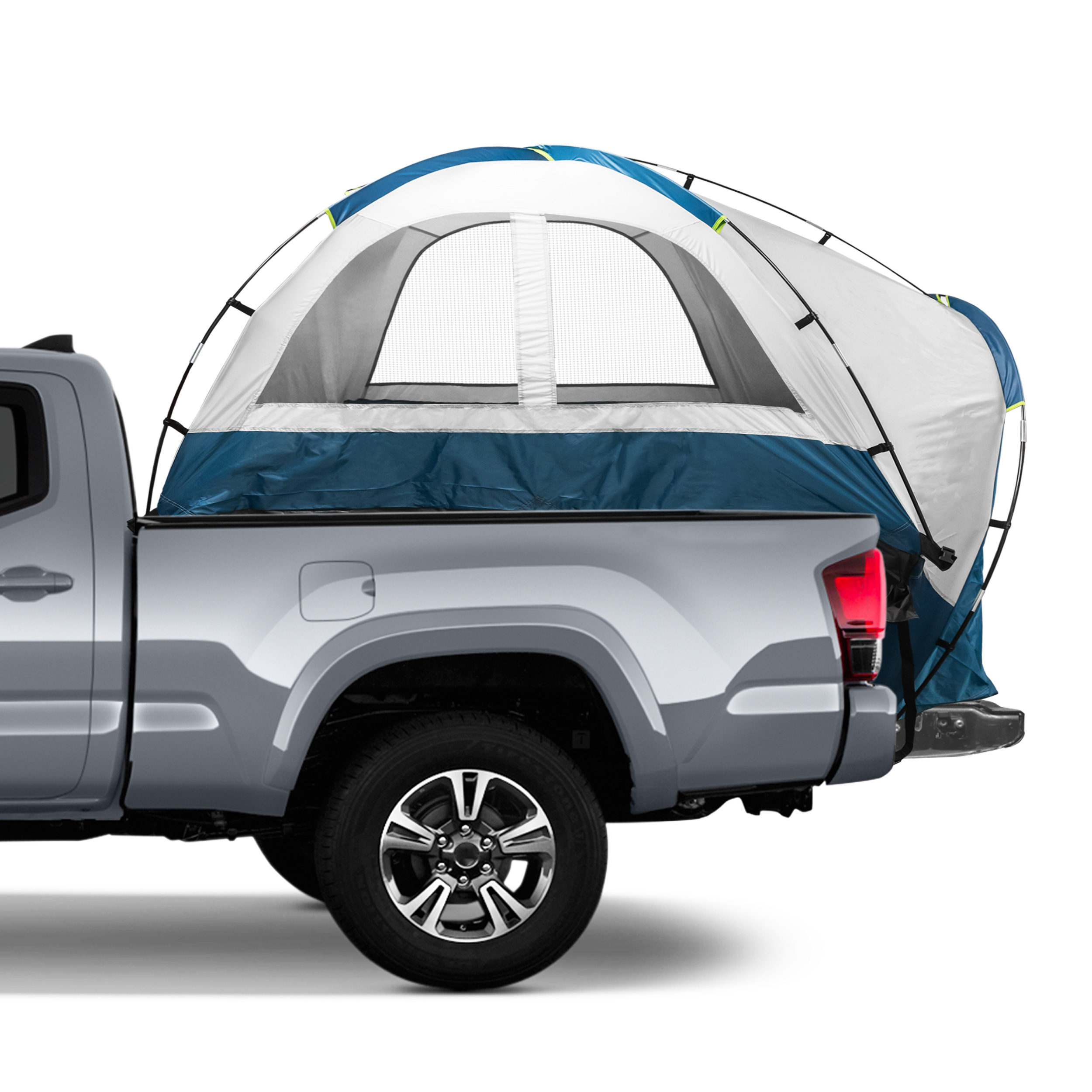 NEH Pickup Truck Bed Camping Tent, 2-Person Sleeping Capacity, Includes Rainfly and Storage Bag - Fits Full Size Truck with Regular Bed - 76"-80" (6.4'-6.7') - Gray and Blue - image 2 of 8