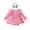 Hot Pink, variant on ameIAEA Baby Girl Fall Winter Outfit Long Sleeve Ruffle Tulle Romper Dress Headband Set Newborn Infant Clothes