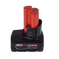 thumbnail image 1 of Milwaukee 48-11-2402 M12 XC Batterie au Lithium Rouge Grande Capacité, 1 of 4