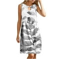 thumbnail image 2 of EQWLJWE Maxi Robes d'Été pour Femmes 2024 Vacances Tendance, Robes de Plage Sans Manches pour Femmes en Liquidation, Robe de Plage Sans Manches à Col Rond Dégradé Teinture sur Nœuds pour Femmes, 2 of 9
