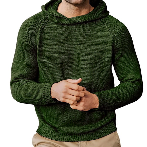 PMUYBHF Male Denim Jacket Men Slim Men's Stand Up Collar Pullover Sports Sweater Winter Fashion Twistss Button Sweater XL