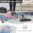 thumbnail image 5 of Blue Pink Hydrangea Outdoor Rug for Patio/Deck/Porch, Non-Slip Large Area Rug 5 x 7 Ft, Eucalyptus Leaves Grey Plaid Indoor Outdoor Rugs Washable Area Rugs, Reversible Camping Rug Carpet Runner, 5 of 8
