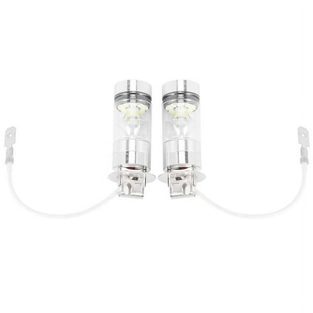 2Pcs 6000K White LED H3 100W 2323 Car Fog Light Bulb DRL