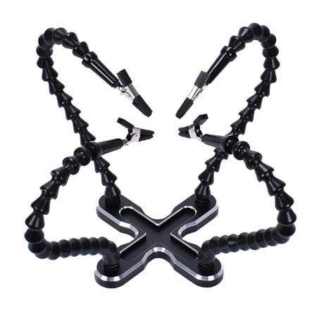 

Welding Repair Tool Circuit Board Holder Helping Hands with Precision Adjustable Alligator Clips Black