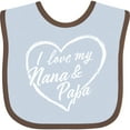 thumbnail image 3 of Inktastic I Love My Nana and Papa in White Chalk Heart Boys or Girls Baby Bib, 3 of 4