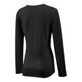 thumbnail image 3 of Women Shirts V Neck Long Sleeve Tops T-Shirt Basic Tees, 3 of 5
