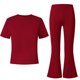thumbnail image 4 of Camisas de Manga Larga de Niños Tamaño 12-14 Juventud Color Sólido Manga Corta Superior Y Pantalones Largos de Dos Piezas Conjunto de Niños de Vestir Casual, 4 of 6