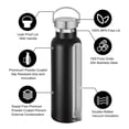thumbnail image 6 of Neihepal 20oz Leakproof Stainless Steel Insulated Water Bottle with Handle, BPA Free, 1 Pack, Black, 6 of 6