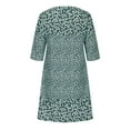 thumbnail image 6 of Ecqkame Fashion Womens Floral Printed Dress Summer Casual V-Neck 3/4 Sleeve Dress Fold Lightweight Holiday Thin Midi Dress Green XXL, 6 of 6