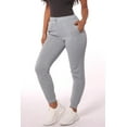 thumbnail image 6 of Fleece Lined Sweatpants with Bungee Cord Waist - Light Gray, 6 of 9