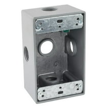 Commercial Electric WSB550XG 1/2 in. Gray 1-Gang 5-Holes Weatherproof Box