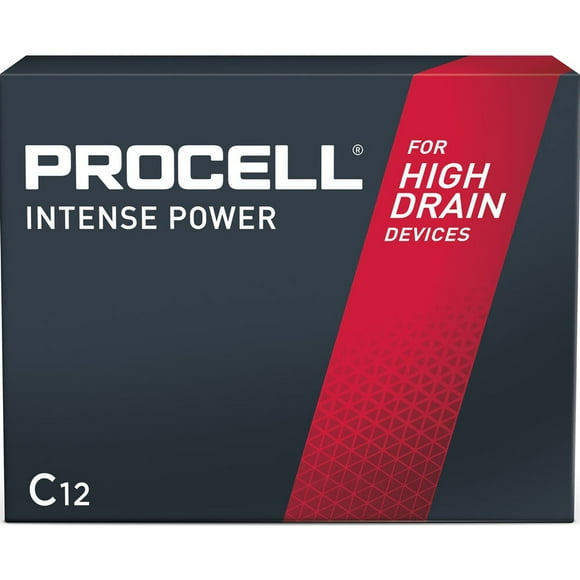 Procell - Piles Alcalines C Industrielles, pour Usage Professionnel, Lot de 12